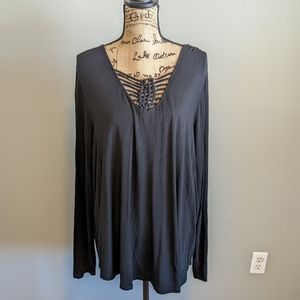 41 Hawthorn Black Blouse, size 2x